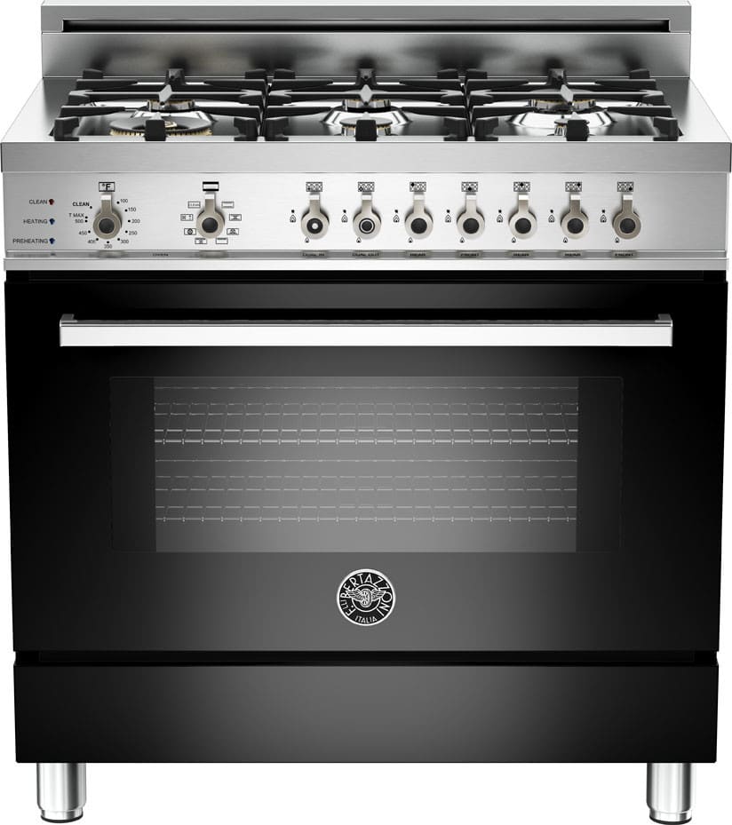 Bertazzoni PRO366DFSNE Professional Series 36 Inch Freestanding Dual Fuel Range with Natural Gas