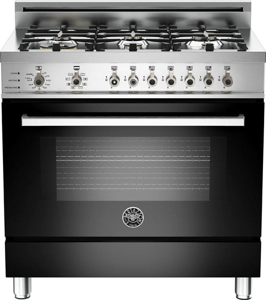 Bertazzoni PRO366DFSNE Professional Series 36 Inch Freestanding Dual Fuel Range with Natural Gas