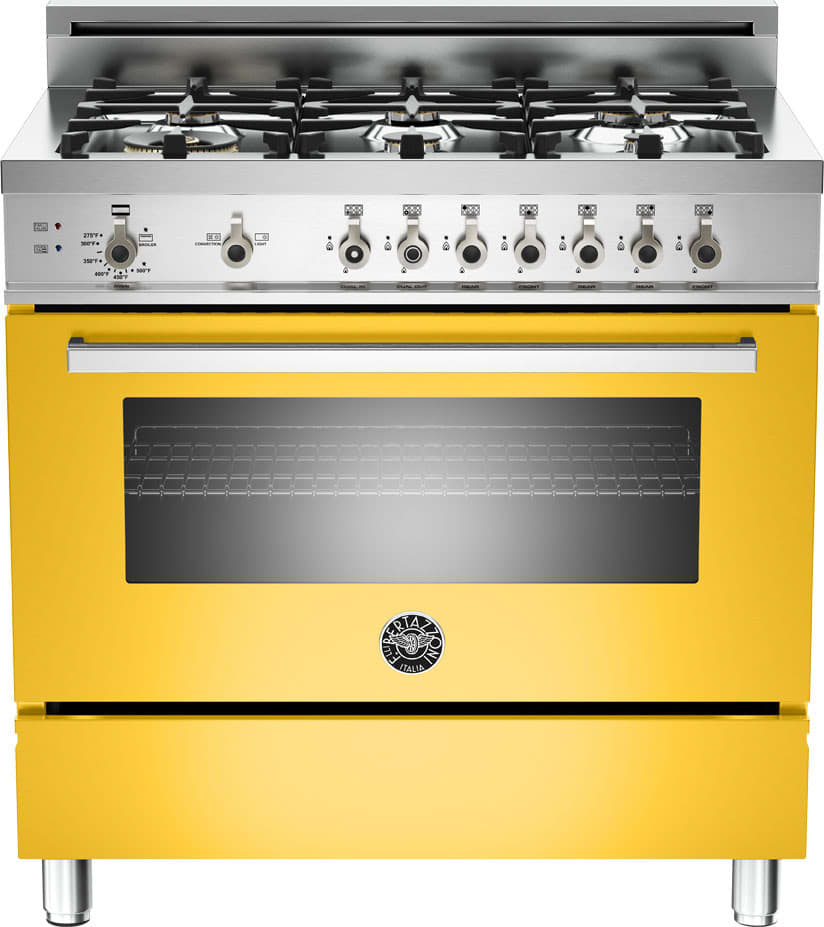 Bertazzoni PRO366GASGI Professional Series 36 Inch Pro-Style Gas Range with 4.4 cu. ft. Convection Oven