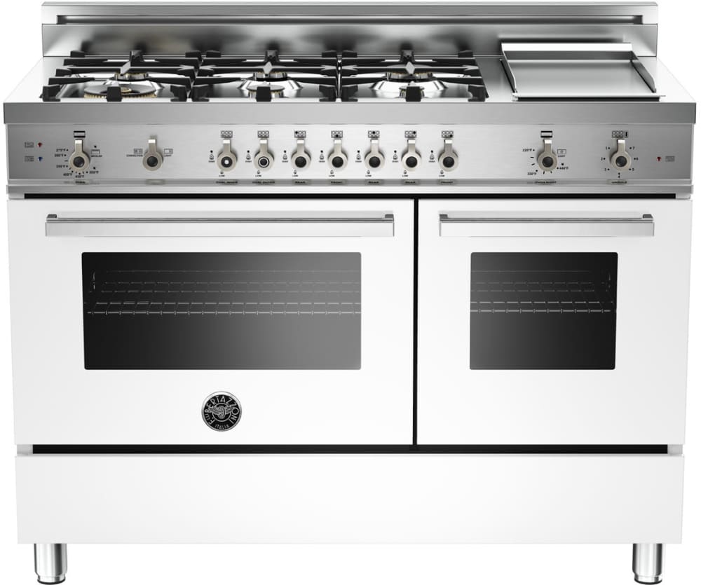 Bertazzoni PRO486GGASBI Professional Series 48 Inch Pro-Style Gas Range with 6 Sealed Brass Burners