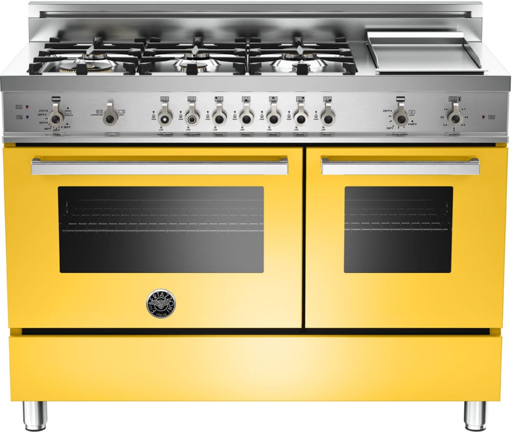 Bertazzoni PRO486GGASGI Professional Series 48 Inch Pro-Style Gas Range with 6 Sealed Brass Burners