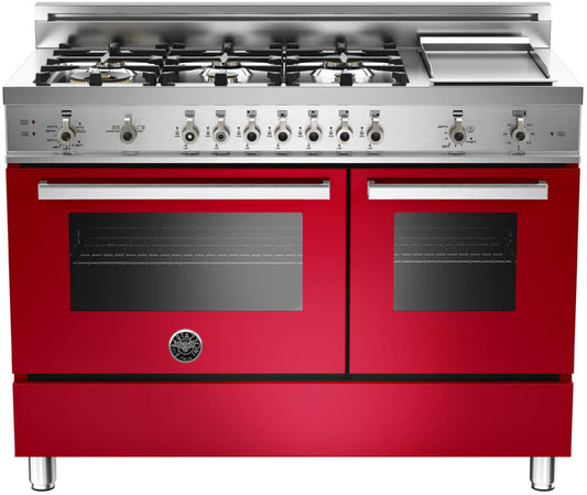Bertazzoni PRO486GGASRO Professional Series 48 Inch Pro-Style Gas Range with 6 Sealed Brass Burners