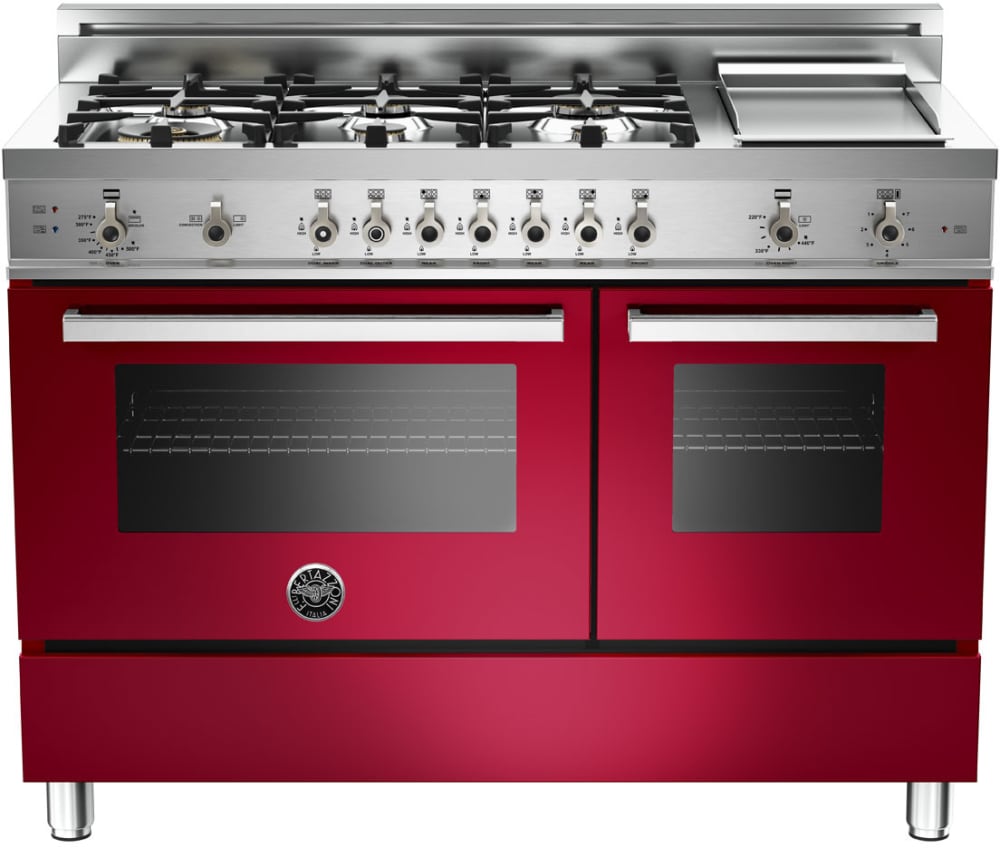 Bertazzoni PRO486GGASVI Professional Series 48 Inch Pro-Style Gas Range with 6 Sealed Brass Burners