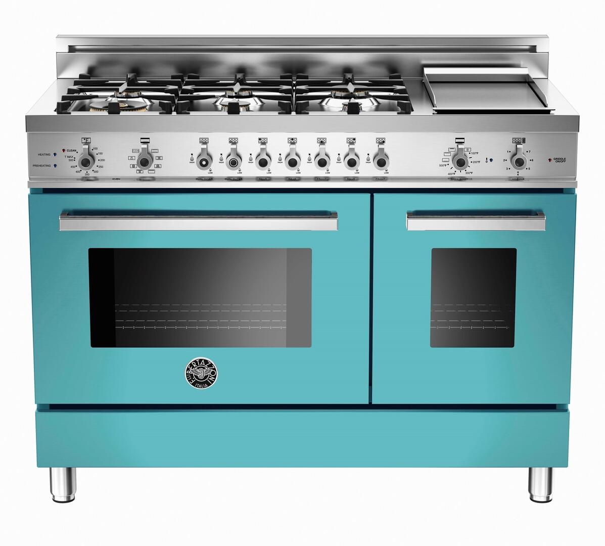 Bertazzoni PRO486GDFSAZ Professional Series 48 Inch Freestanding Dual Fuel Range with Natural Gas