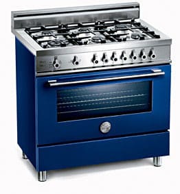 Bertazzoni X366PIRBL Professional Series 36 Inch Pro-Style Dual-Fuel Range with 6 Sealed Burners