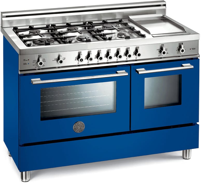 Bertazzoni X486GGGVBL Professional Series 48 Inch Pro-Style Gas Range with 6 Sealed Burners