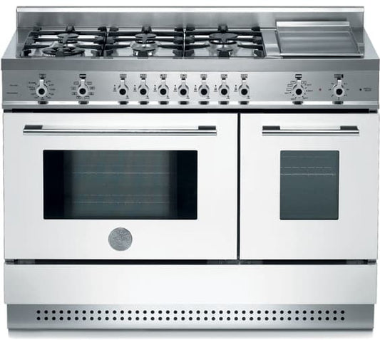 Bertazzoni X486GPIRBI Professional Series 48 Inch Pro-Style Dual-Fuel Range with 6 Sealed Burners