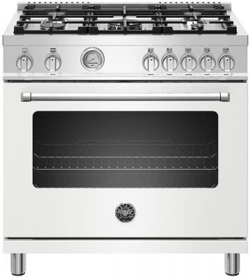 Bertazzoni MAST365GASBIE Master Series 36 Inch Freestanding Gas Range with 5 Sealed Burners