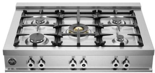 Bertazzoni CB36500X Professional Series 36 Inch Pro-Style Gas Range top with 5 Sealed Burners