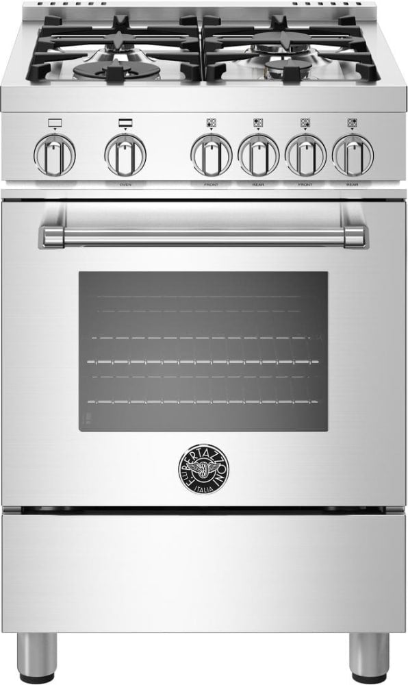 Bertazzoni MAST244GASXB Master Series 24 Inch Electric Range Pro Style Sealed Burners 19