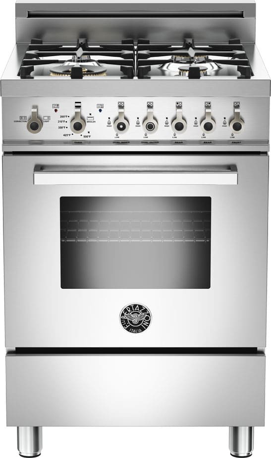 Bertazzoni PRO244GASXFR01 Professional Series 24 Inch Gas Range with Sealed Burners