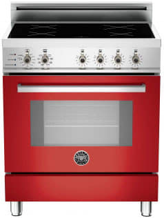 Bertazzoni PRO304INSRO Professional Series 30 Inch Freestanding Electric Induction Range with Elements