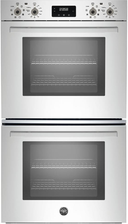 Bertazzoni PROFD30XV Professional Series 30 Inch Double Electric Wall Oven with 8.2 cu. ft. Total Capacity