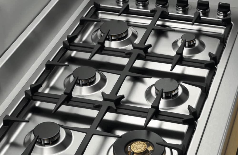 Bertazzoni QB36M600X Master Series 36 Inch Gas Cooktop with 6 Sealed Brass Burners