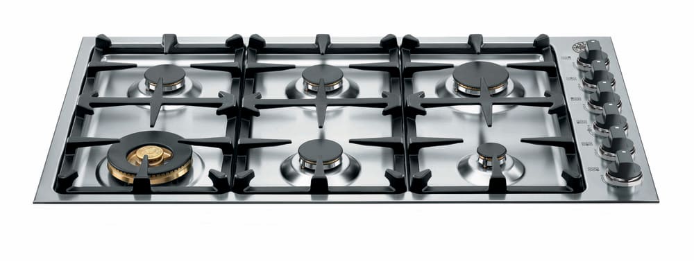 Bertazzoni QB36M600X Master Series 36 Inch Gas Cooktop with 6 Sealed Brass Burners