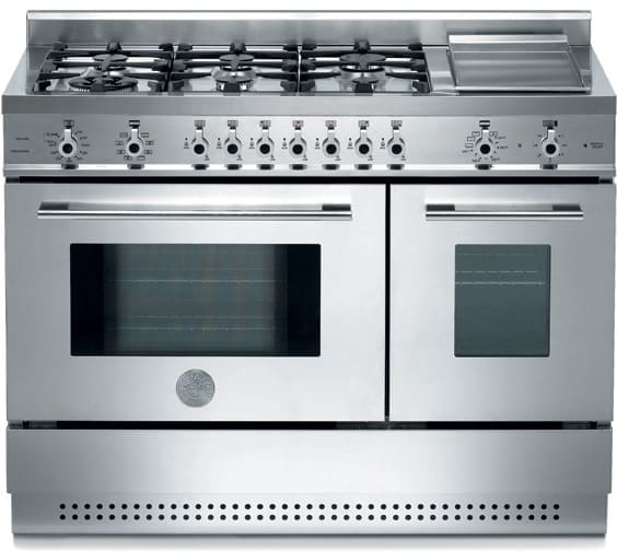 Bertazzoni X486GPIRX Professional Series 48 Inch Pro-Style Dual-Fuel Range with 6 Sealed Burners